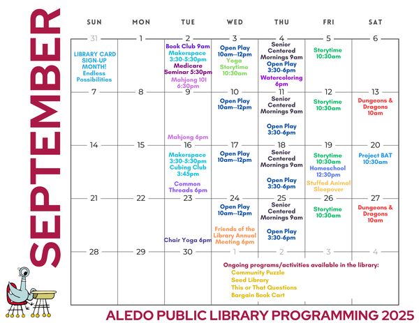 March 2025 Programming Calendar at APL