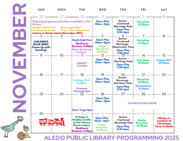 March 2025 Programming Calendar at APL