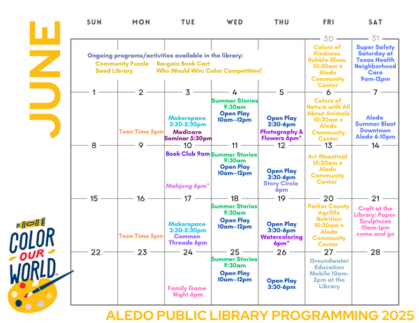 March 2025 Programming Calendar at APL